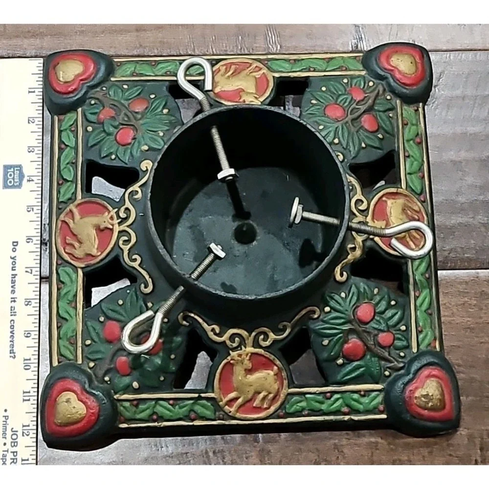 Vintage Cast Iron Christmas Tree German Style/ European Tree‎ Foot Stand